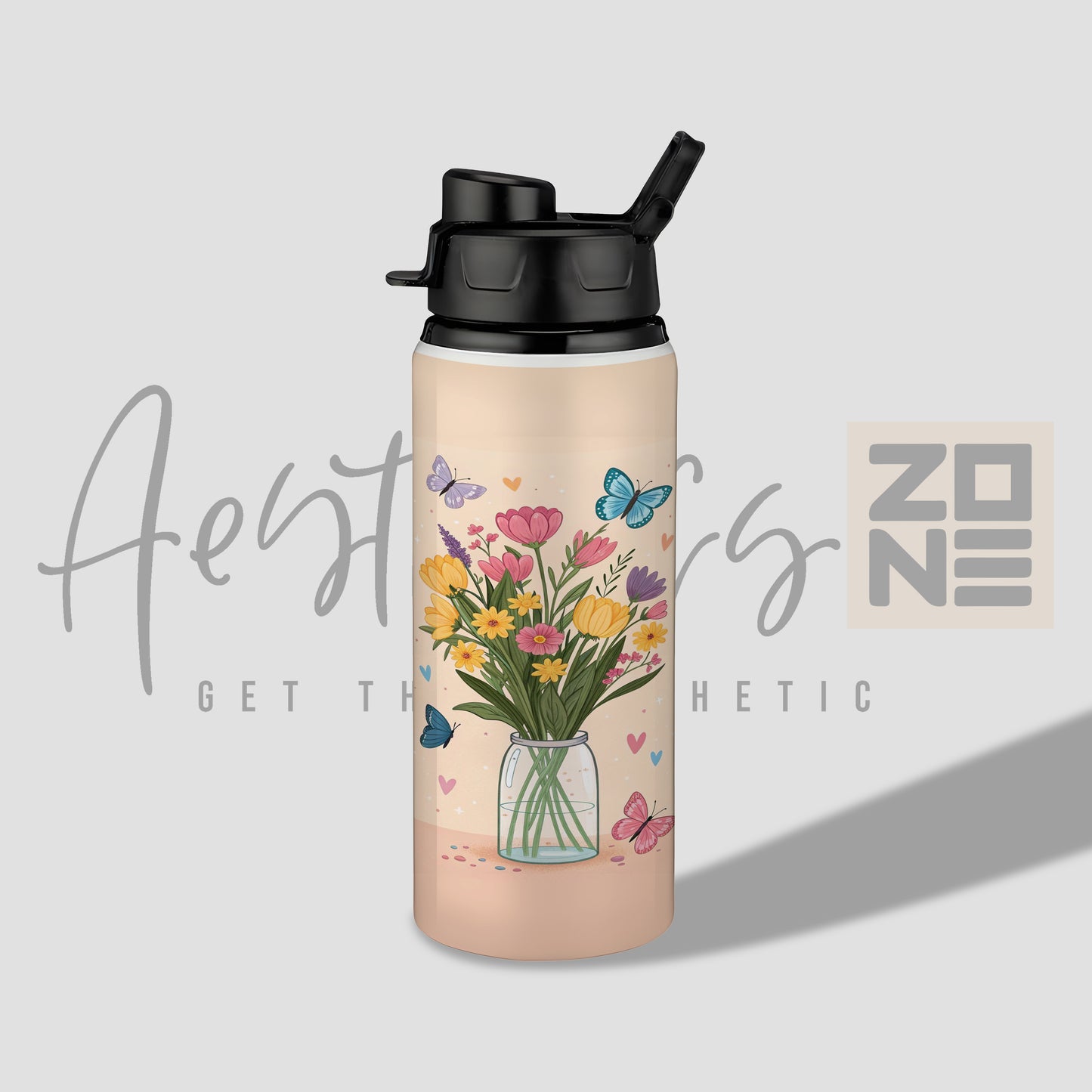 Elegance in Bloom – Floral Vase Bottle