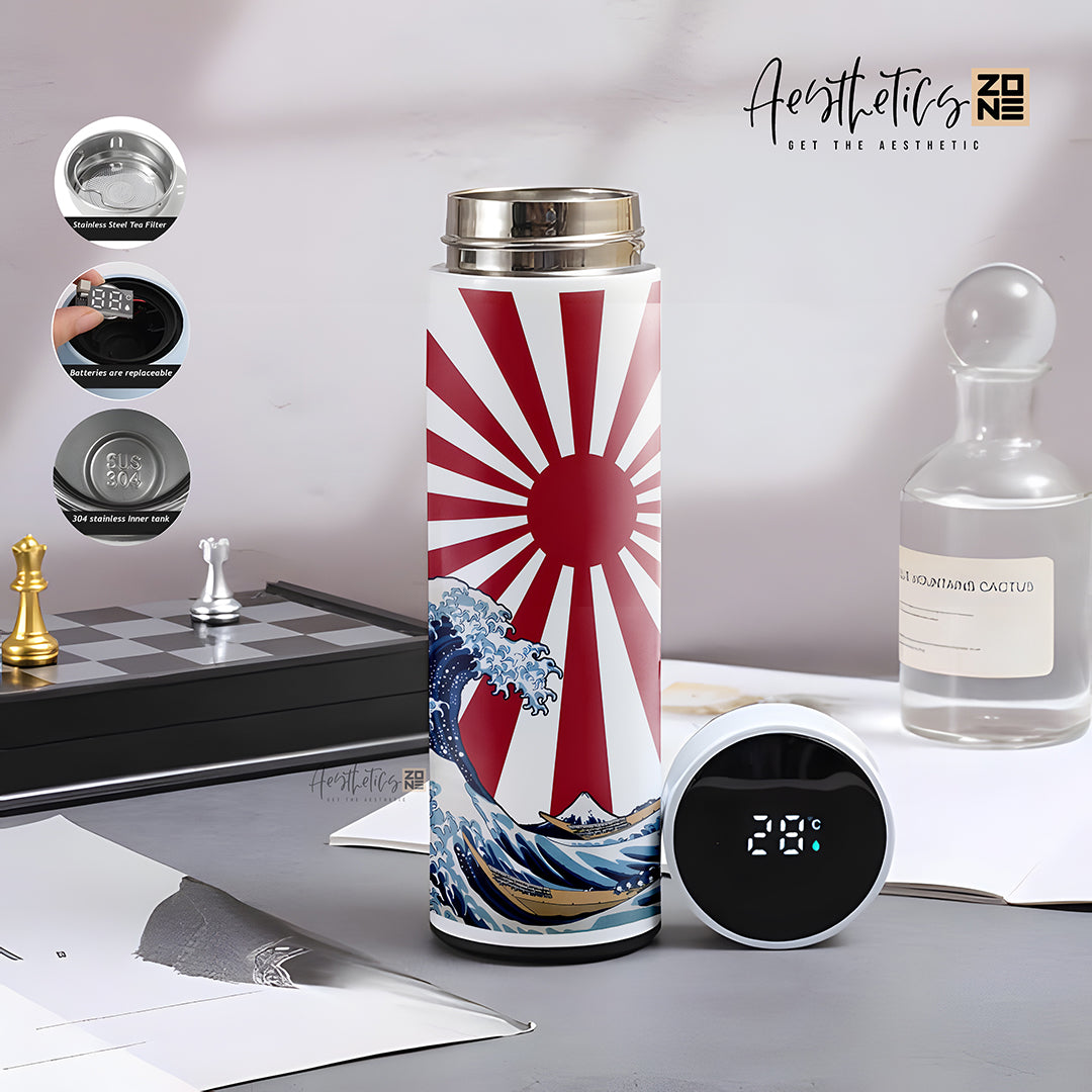 Flow with the Tide – Ocean Wave Thermal Bottle