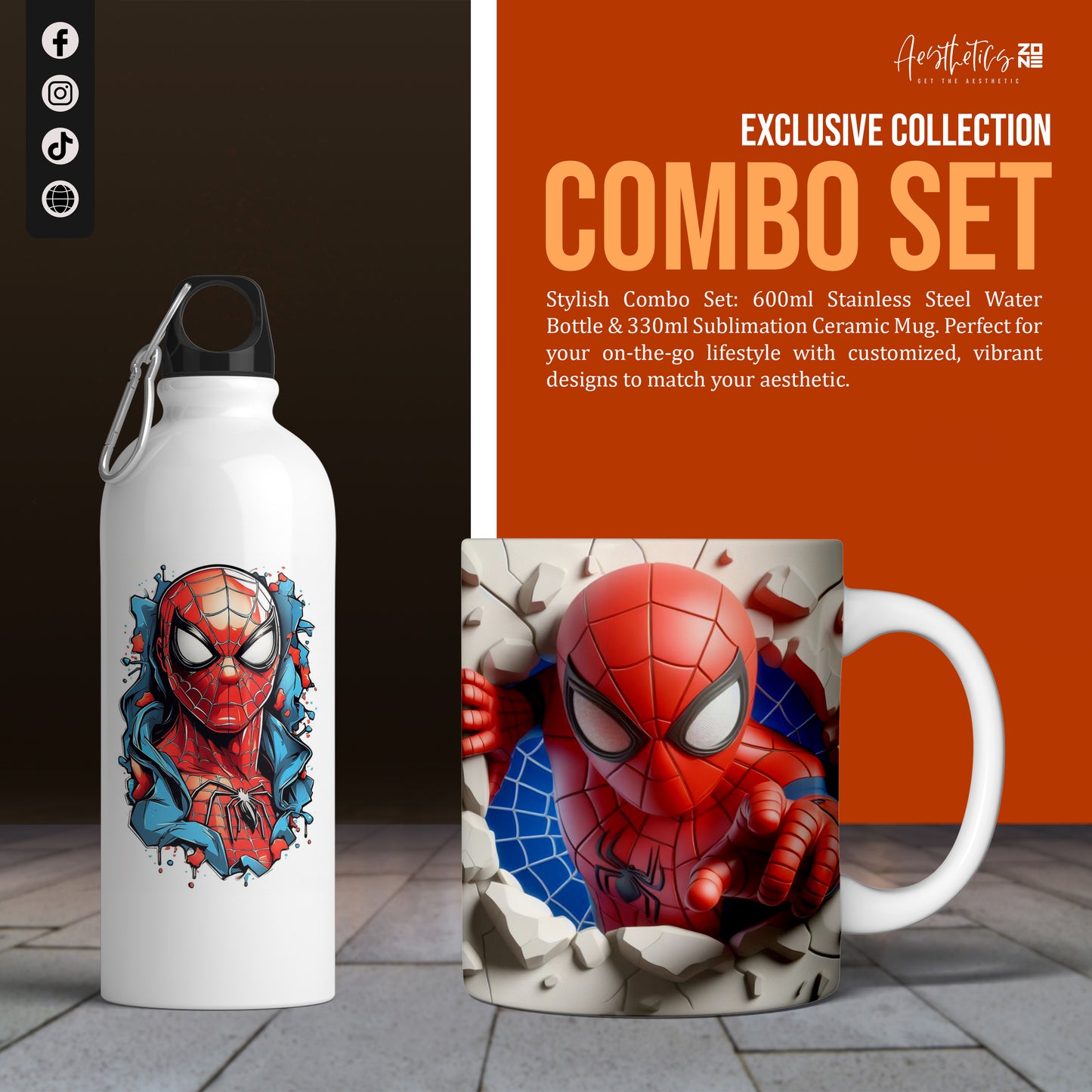 Swing into Action – Spider-Man 3D Mug & Bottle Combo