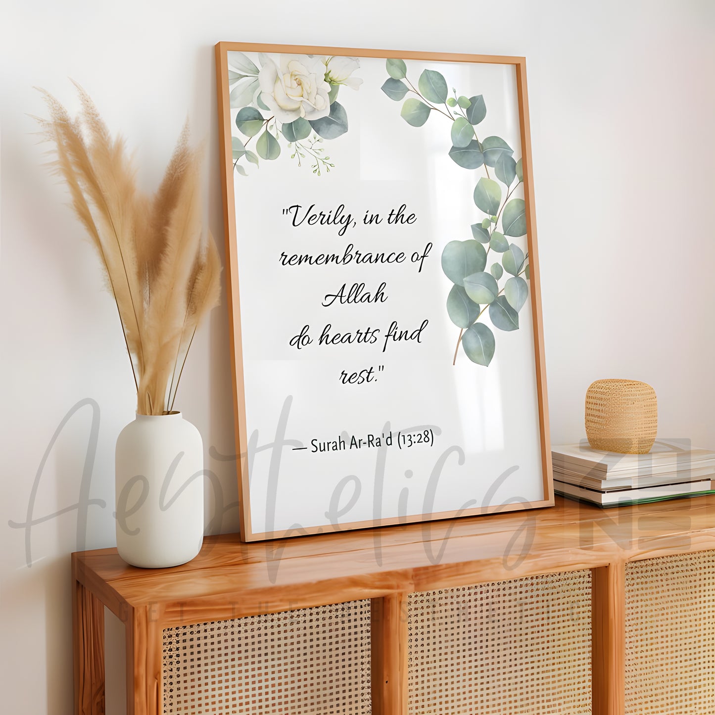 In the Remembrance of Allah, Hearts Find Rest wall art
