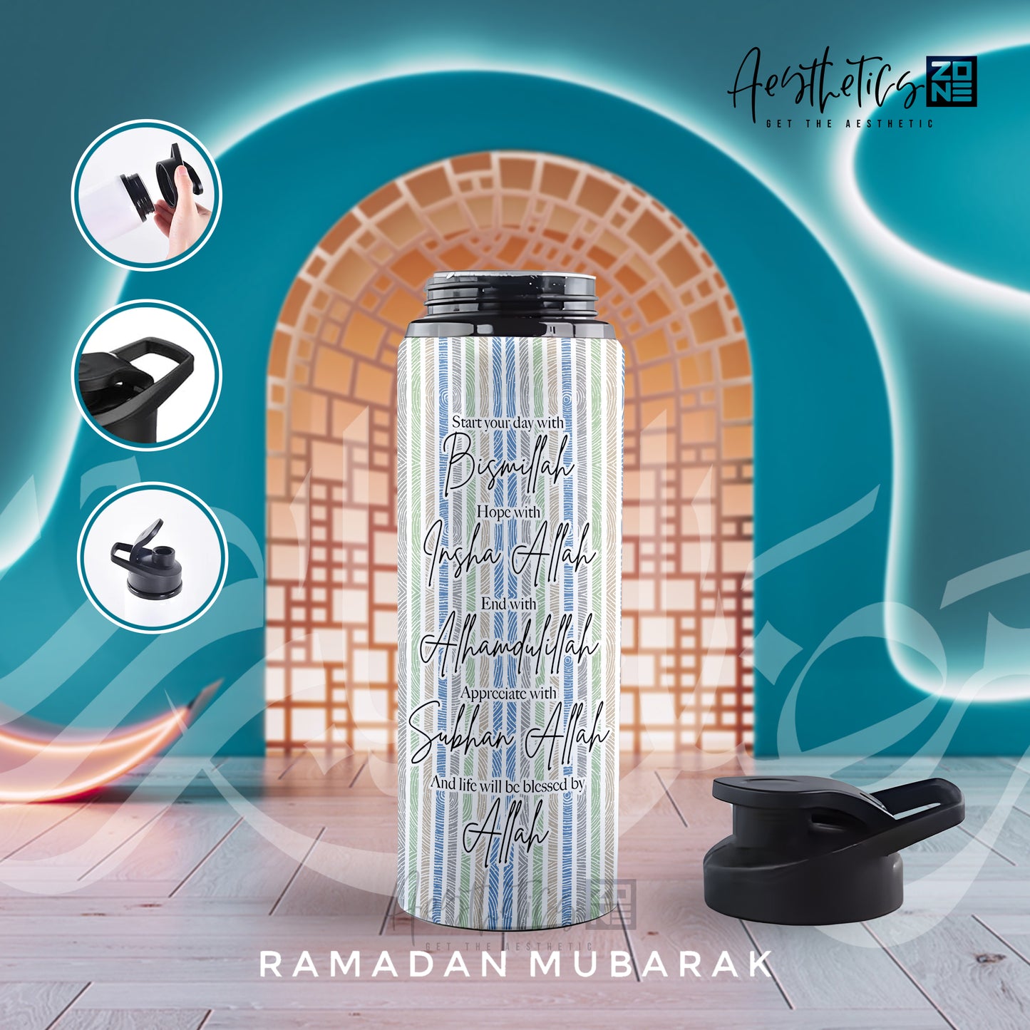 Start Your Day with Bismillah – Islamic Daily Motivation Bottle