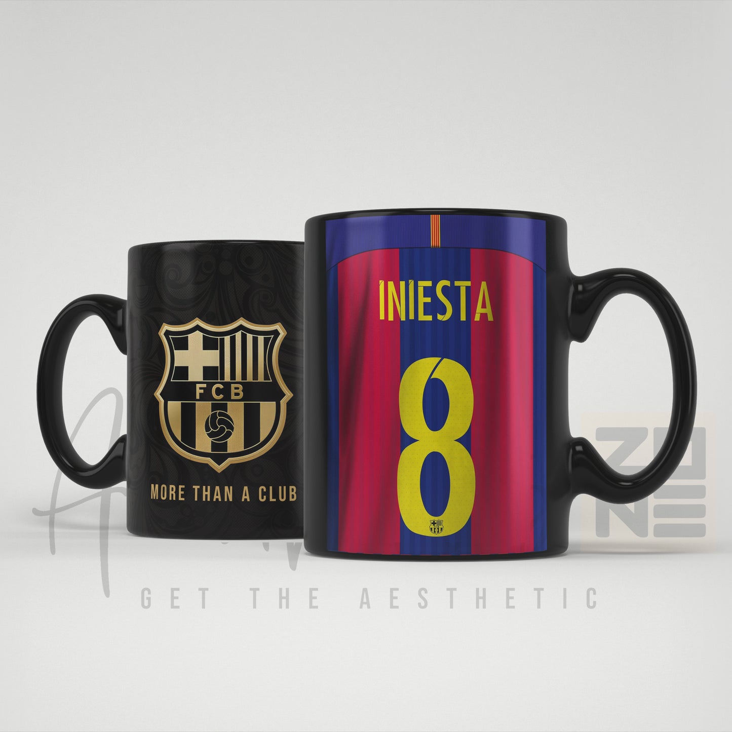 Iniesta No.8 Barcelona Edition Black Glossy Mug
