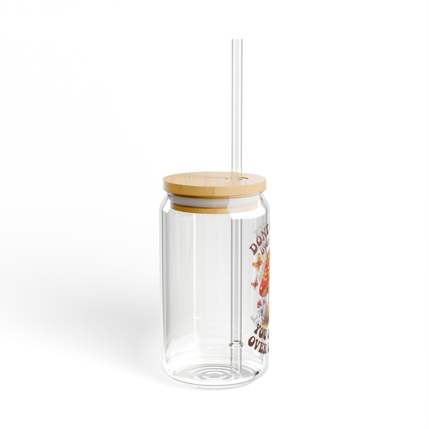 Don't stress over things daily positive design clear glass cup