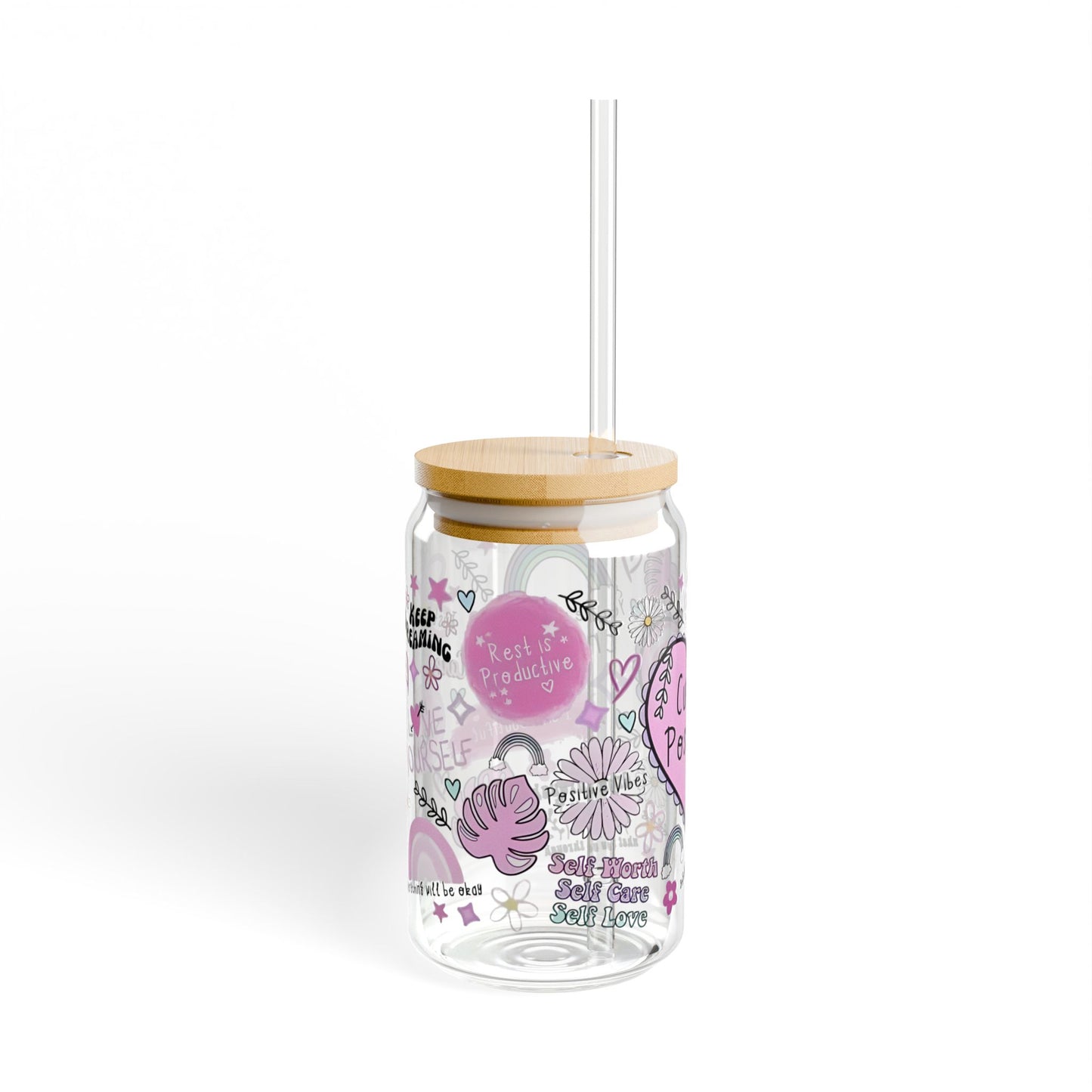 Cup of positivity Glass cup