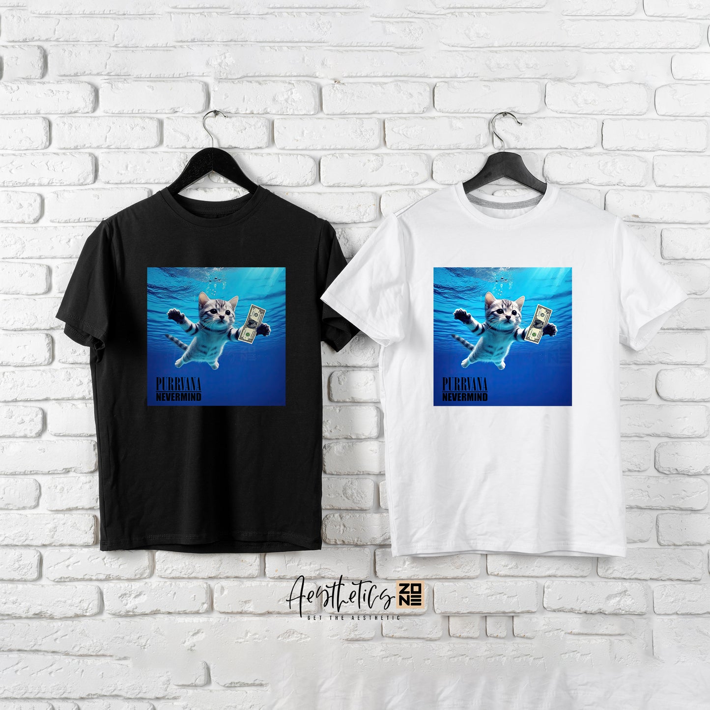 Funny Cat Purrvana Nevermind T-Shirt β Rock & Meow Style