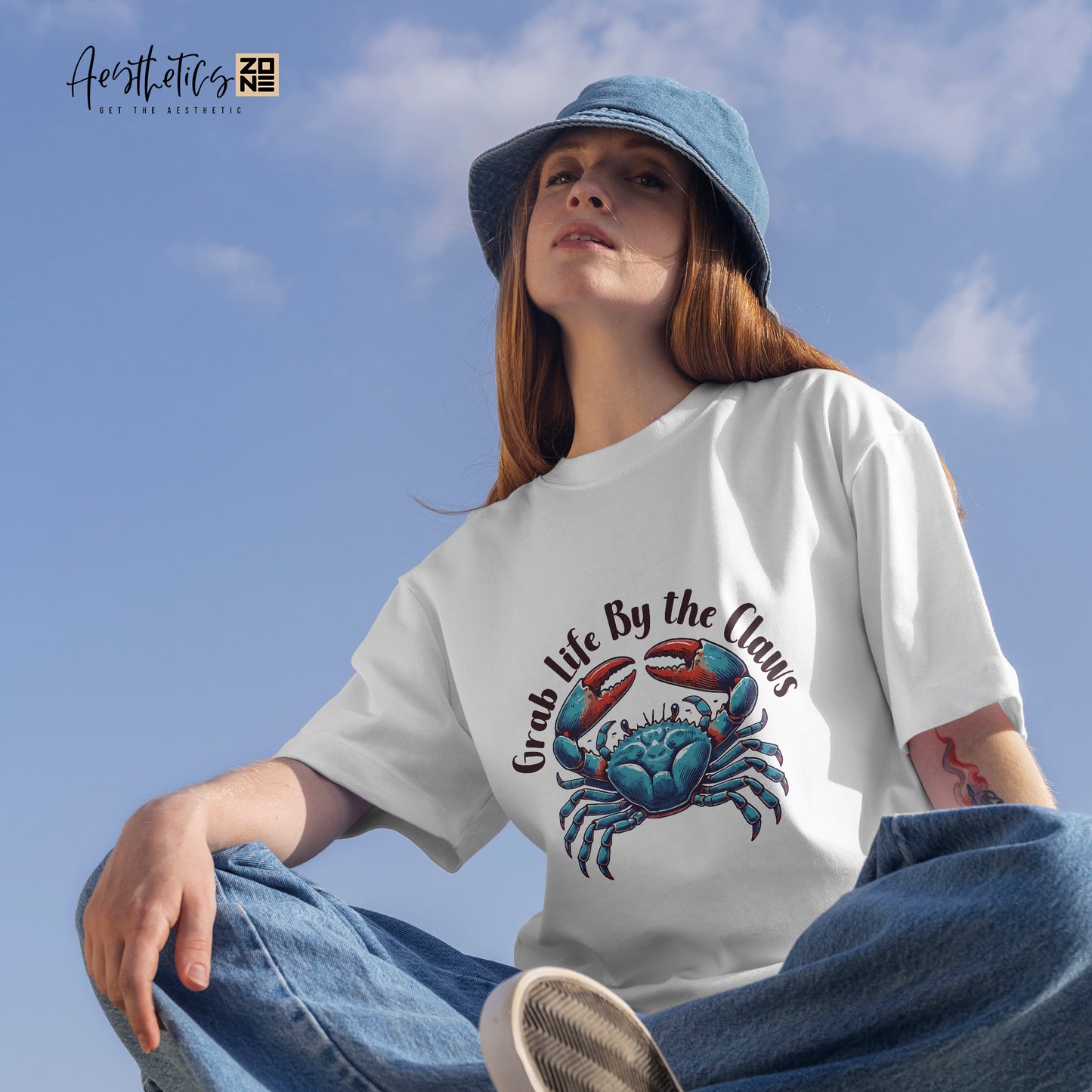Grab Life by the Claws β Fun Crab Graphic Tee