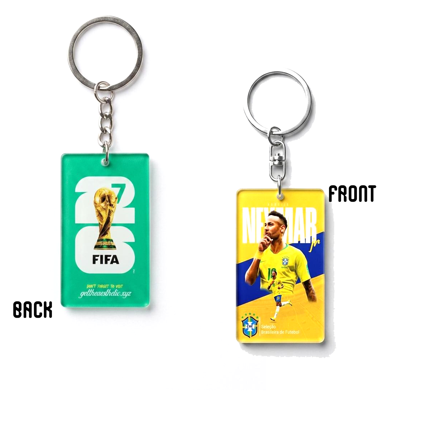 Brazil CBF Minimal Yellow Edition – 750ml Sporty Bottle with free key rings