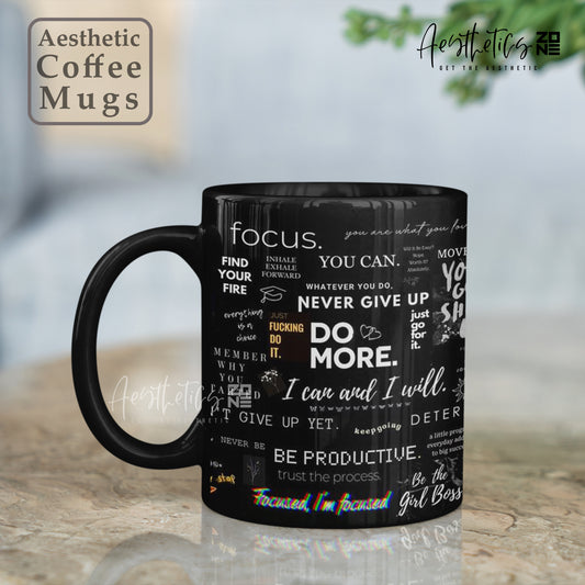✨ Sip & Shine – Positive Affirmation Mug 🖤