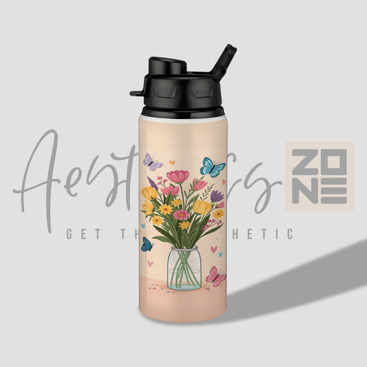 Elegance in Bloom – Floral Vase Bottle