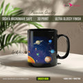 Milky Way Dreams design black glossy mugs