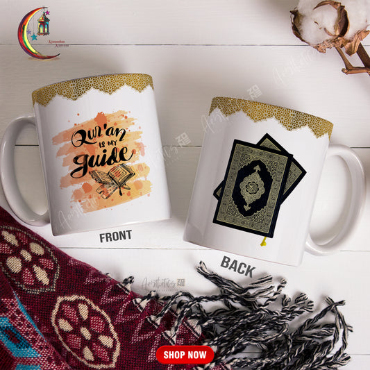 Quran Is My Guide – design white mugs