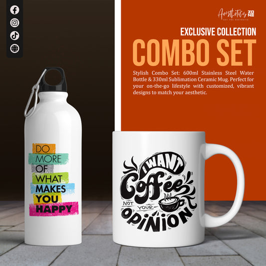 "No Nonsense Fuel – Coffee Mug & Motivational Bottle Combo