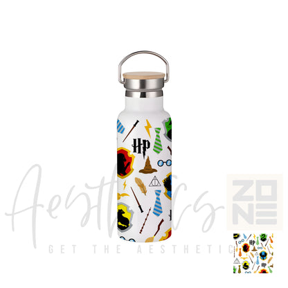 Harry Potter Iconic Symbols Illustration Thermal Bottle