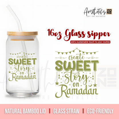 Heartfelt Ramadan – Illustrated Art Glass Can