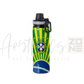 Brazil CBF Crest – Green & Yellow Pattern 750ml Sporty Bottle