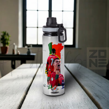 Portugal Pride Map Edition – Ronaldo Collage 750ml Sporty Bottle