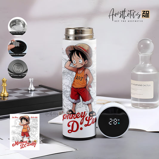 Gear Up with a Smile – Luffy Cartoon Thermal Bottle
