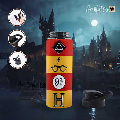 Harry Potter Minimal Icon Design Aluminum Sports Bottle