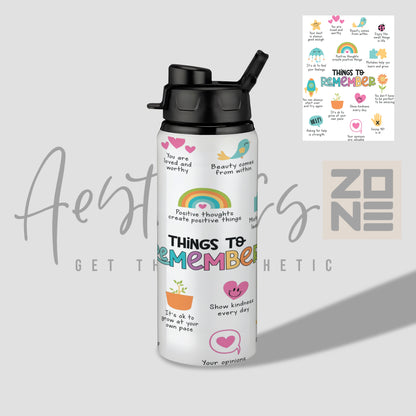 Things to Remember – Motivational Water Bottle
