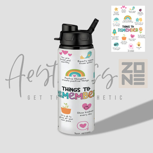 Things to Remember – Motivational Water Bottle