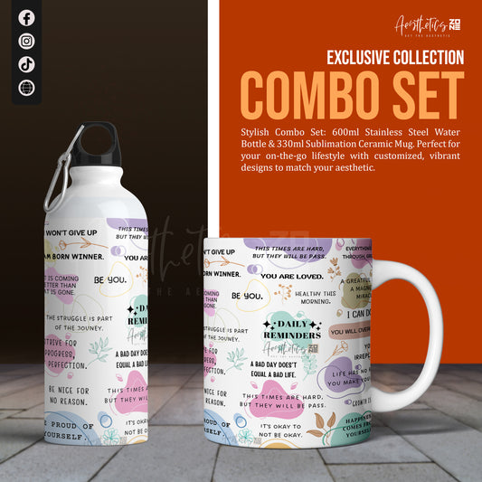 Glow Up – Positive Affirmation Mug & Bottle Combo
