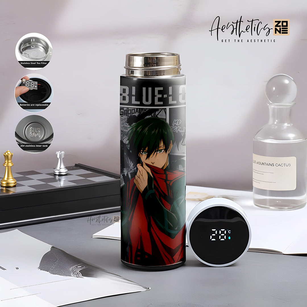 go. Hunger. Goals. – Blue Lock Thermal Bottle