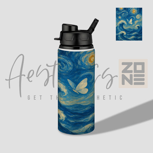 Waves & Wings – Van Gogh Inspired Art Bottle