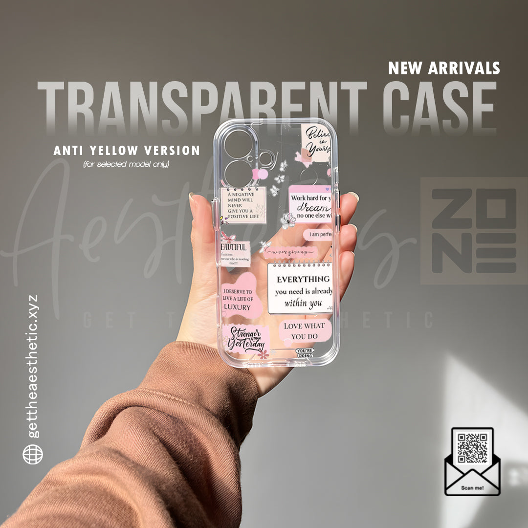 Believe in Yourself — Self Affirmative Transparent Case