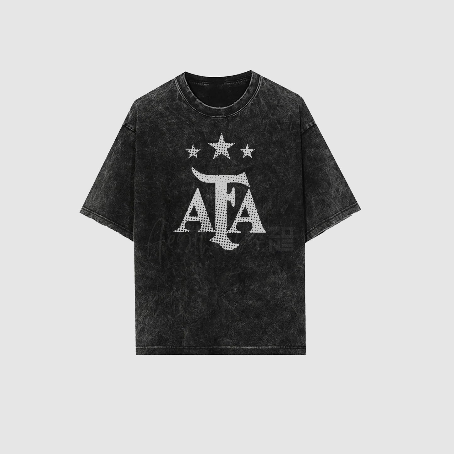 Argentina Vintage Acid Wash Oversized Tee – Dual Print Edition