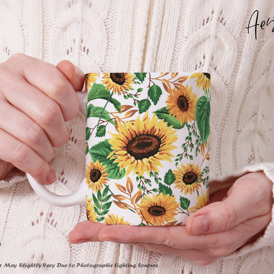 🌻 Sunny Sips – Sunflower Design Mug