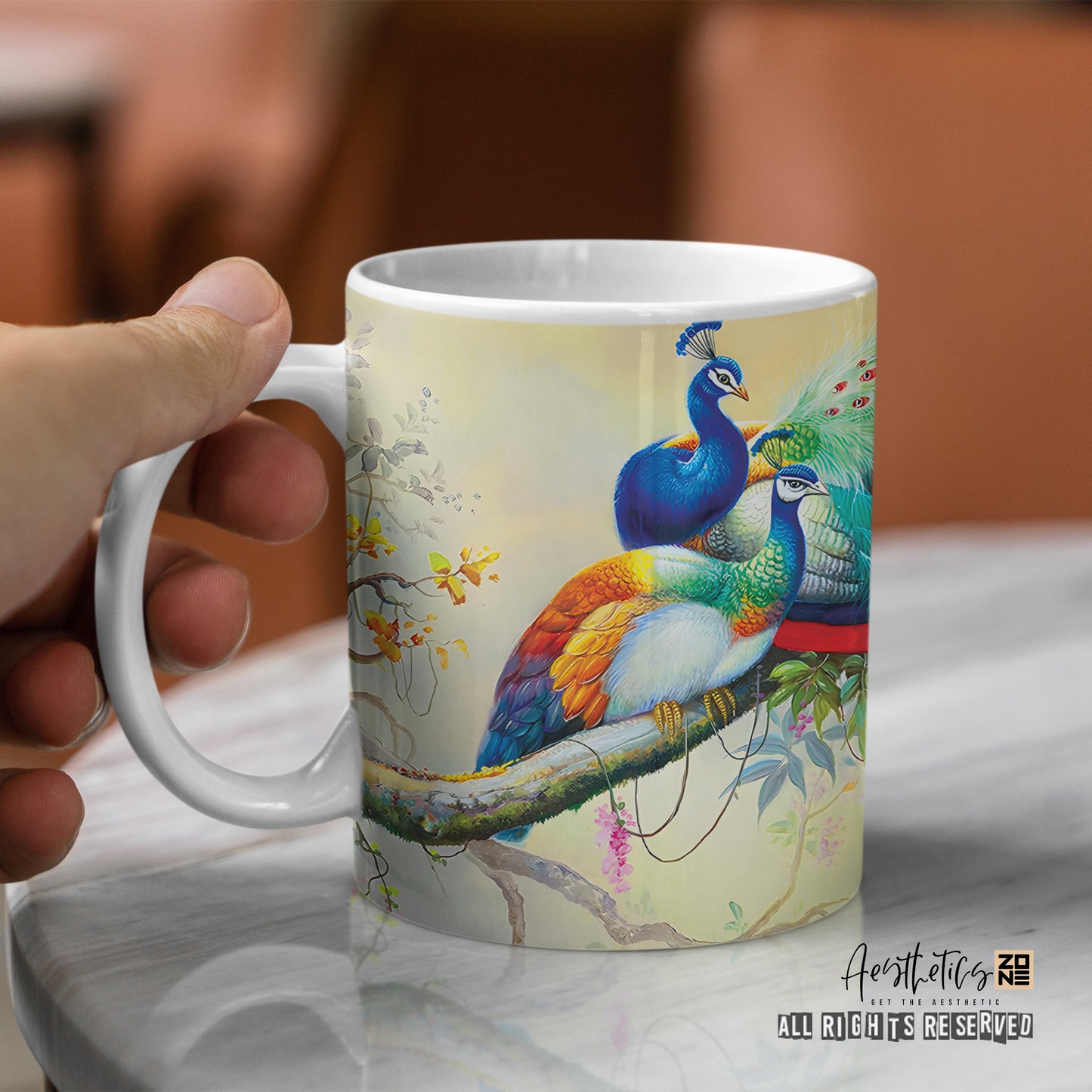 The Majestic Peacock Coffee Mug