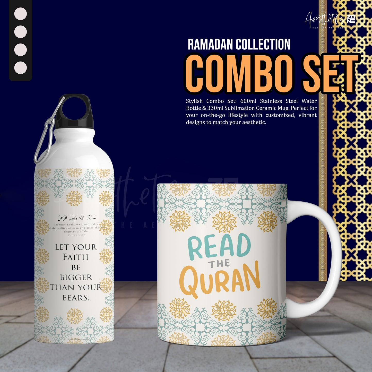 Faith Over Fear – Inspirational Mug & Bottle Combo