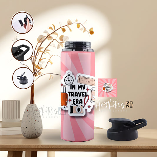 Carry Your Travel Era – Pink Aesthetic Travel Water Bottles