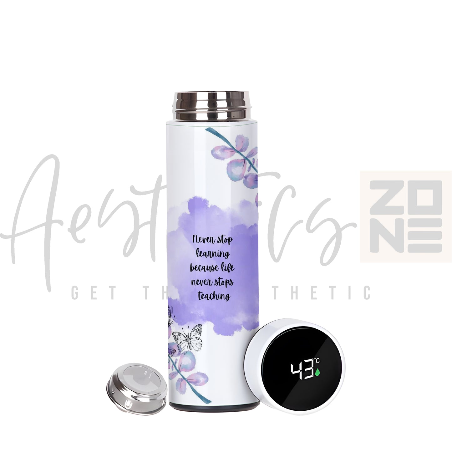 “Never Stop Learning” Thermal Bottle