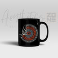 Islamic Circular Calligraphy Art – Black Glossy Mug