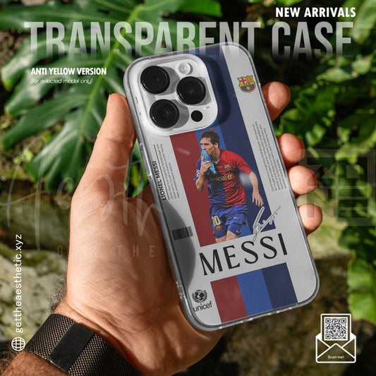 Iconic Kiss — Messi Transparent Case
