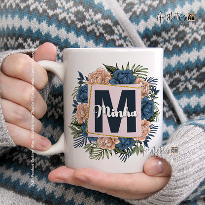 Personalized Floral Name Mugs – Custom Gift for Every Occasion