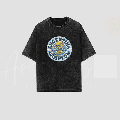 Argentina Champions 22 Vintage Acid Wash Tee