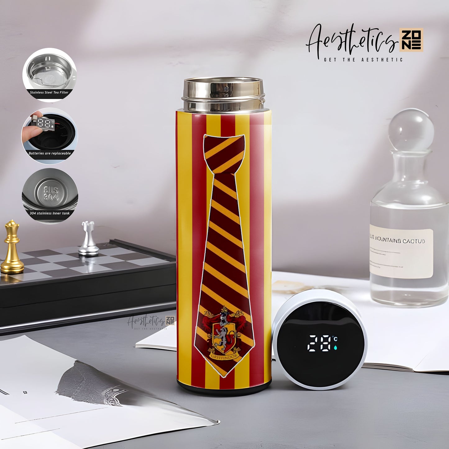 Harry Potter Gryffindor Tie Aesthetic Bottle