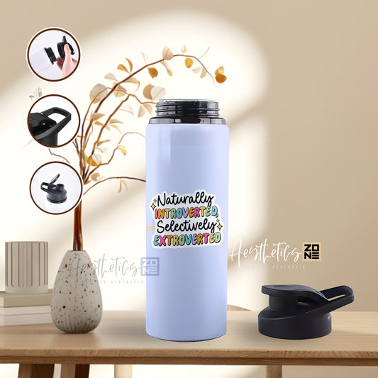 Naturally Introvert, Selectively Extroverted – Aesthetic Water Bottles
