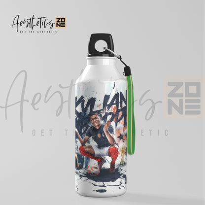 Kylian Mbappé Star Player Design Aluminum Sports Water Bottle – France Football Legend Edition