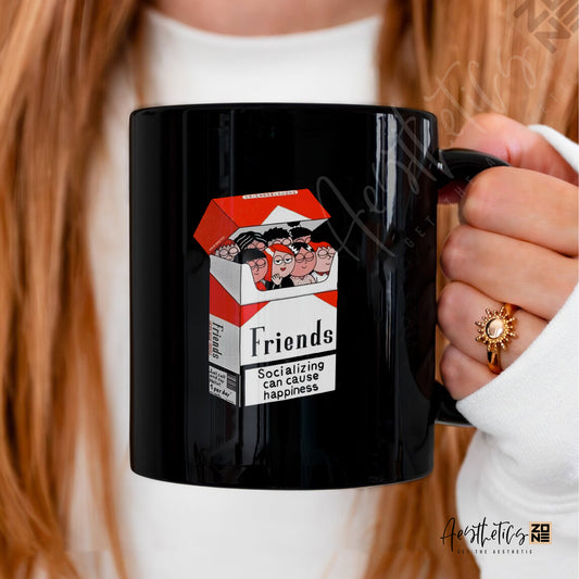 😊 Happiness is Socializing – Friendship Mug