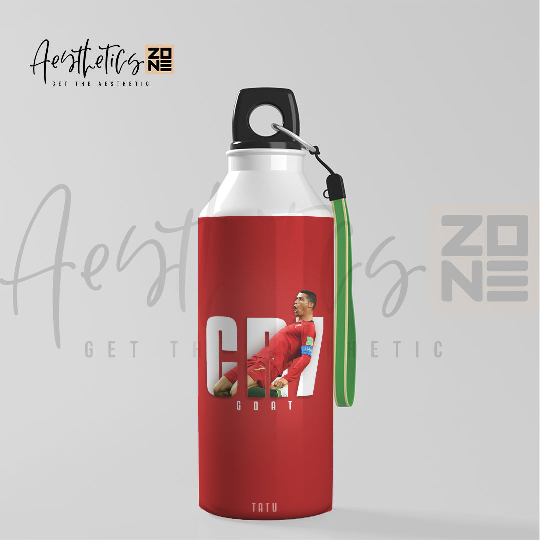 Cristiano Ronaldo Portugal Red Jersey Edition Aluminum Sports Water Bottle