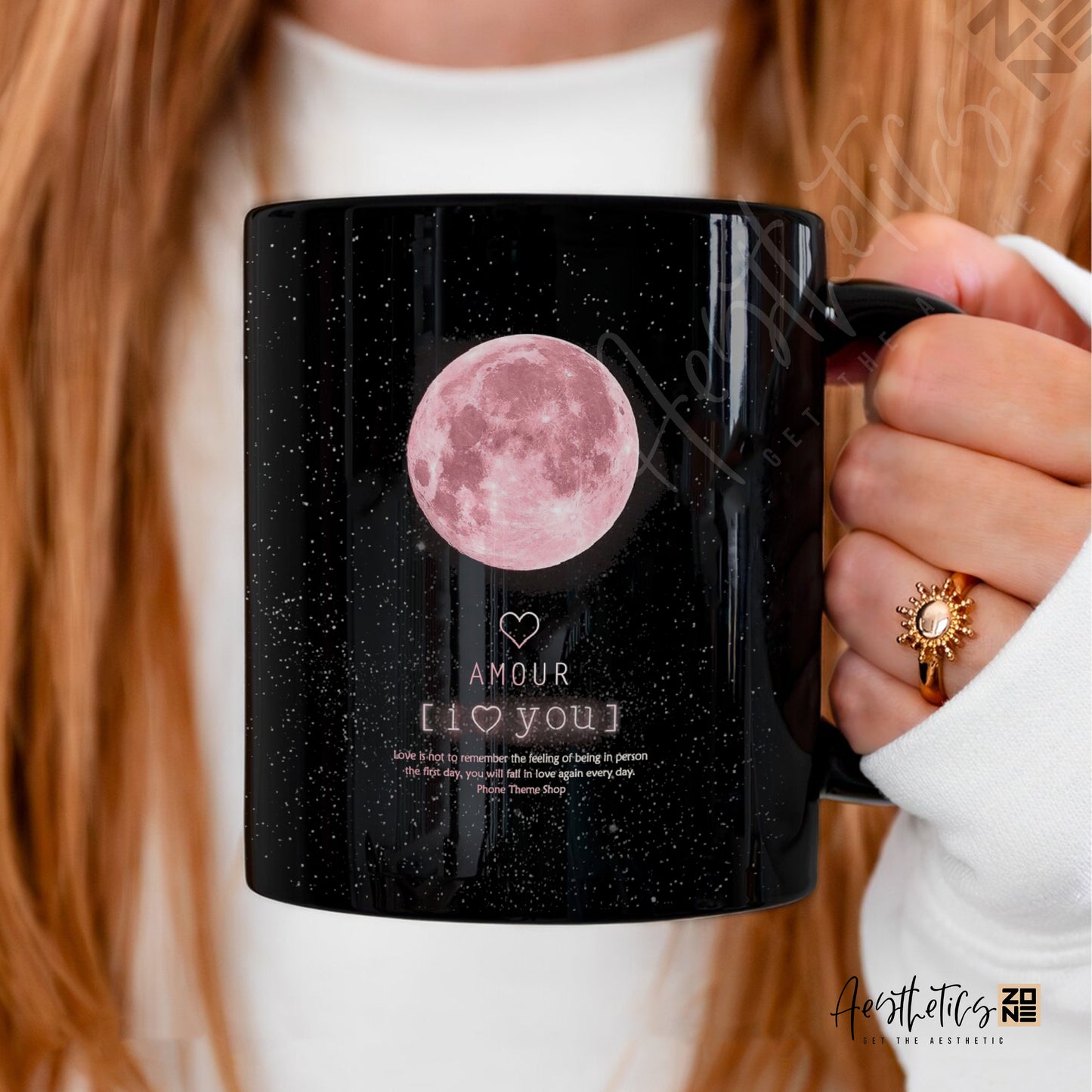 🌙❤️ Amour – I Love You Under the Moon Mug
