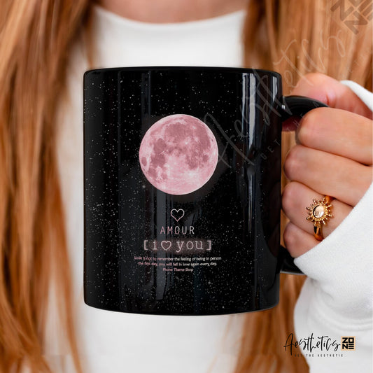 🌙❤️ Amour – I Love You Under the Moon Mug