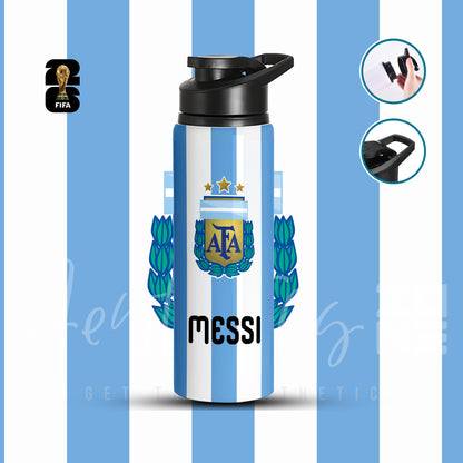 Argentina AFA Crest Custom Name Edition Aluminum Sports Water Bottle with free key rings