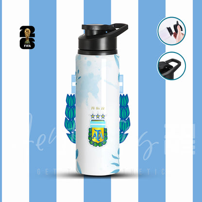 Minimal Argentina Tree Theme Aluminum Sports Water Bottle