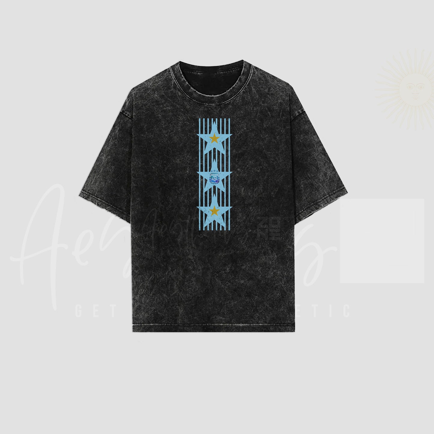 Argentina Three Stars Classic Stripe Tee