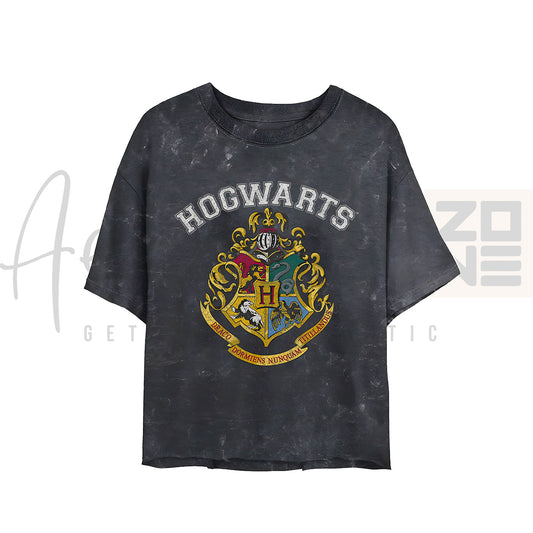 Hogwarts Pride – Text & Logo Acid Wash Tee