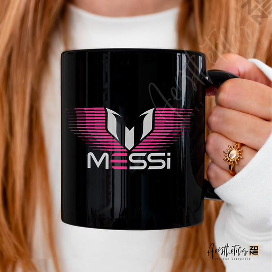 Messi Legacy design black ultra glossy mugs